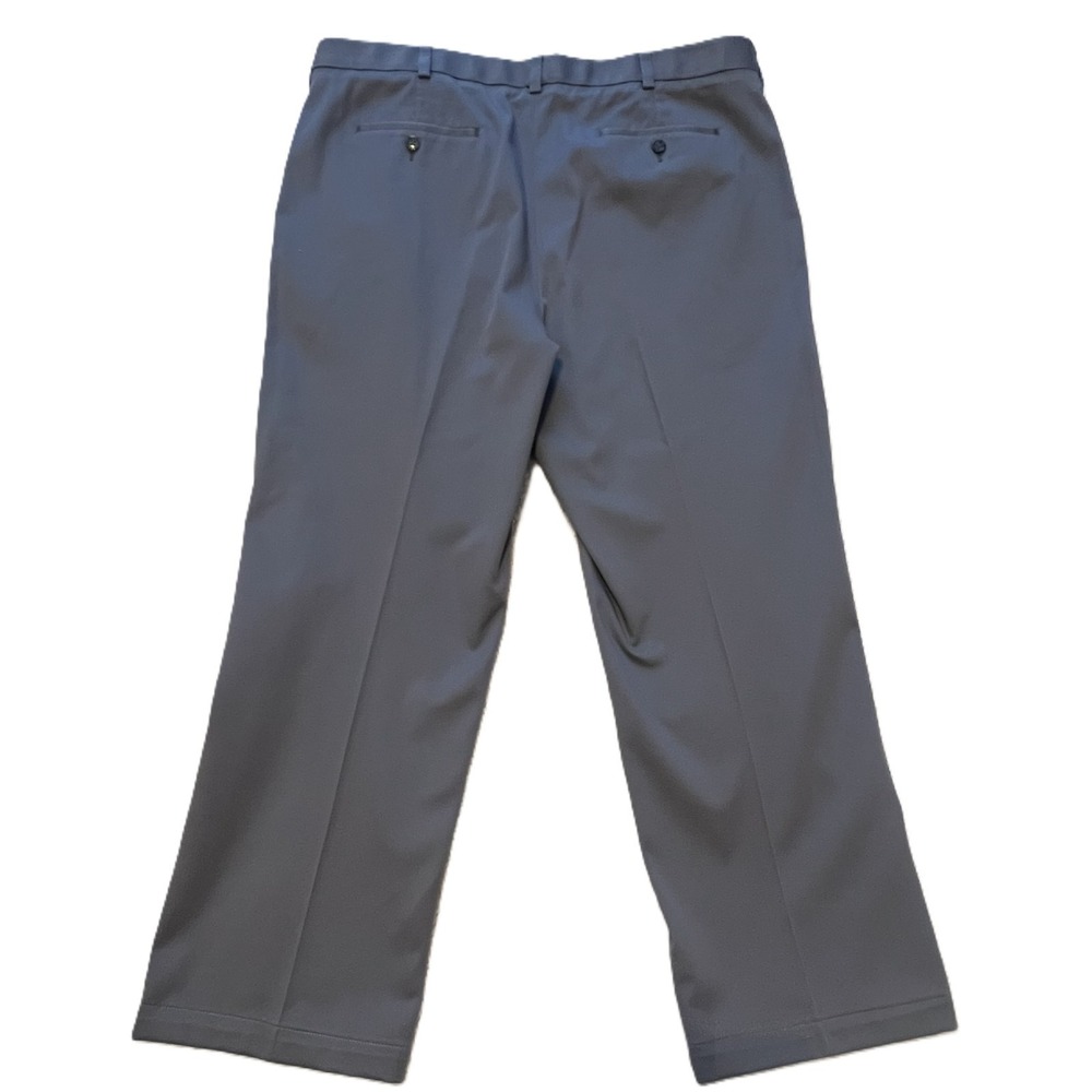 Preppy Business Casual Roundtree & Yorke Travel Smart Pants Gray Men's 42x32 - Picture 3 of 4